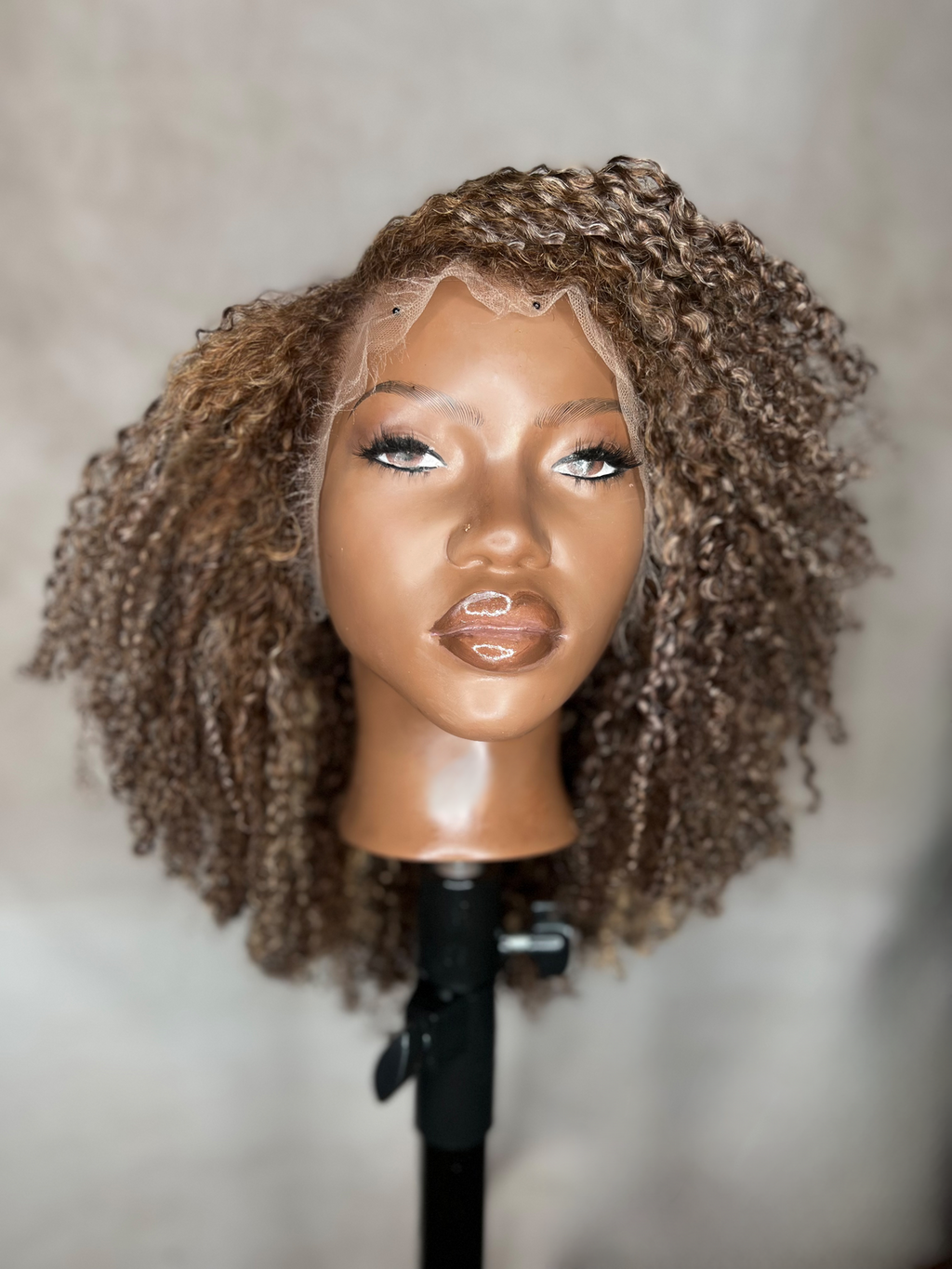 Brown high lighted 13x6  lace front wig