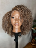 Brown high lighted 13x6  lace front wig
